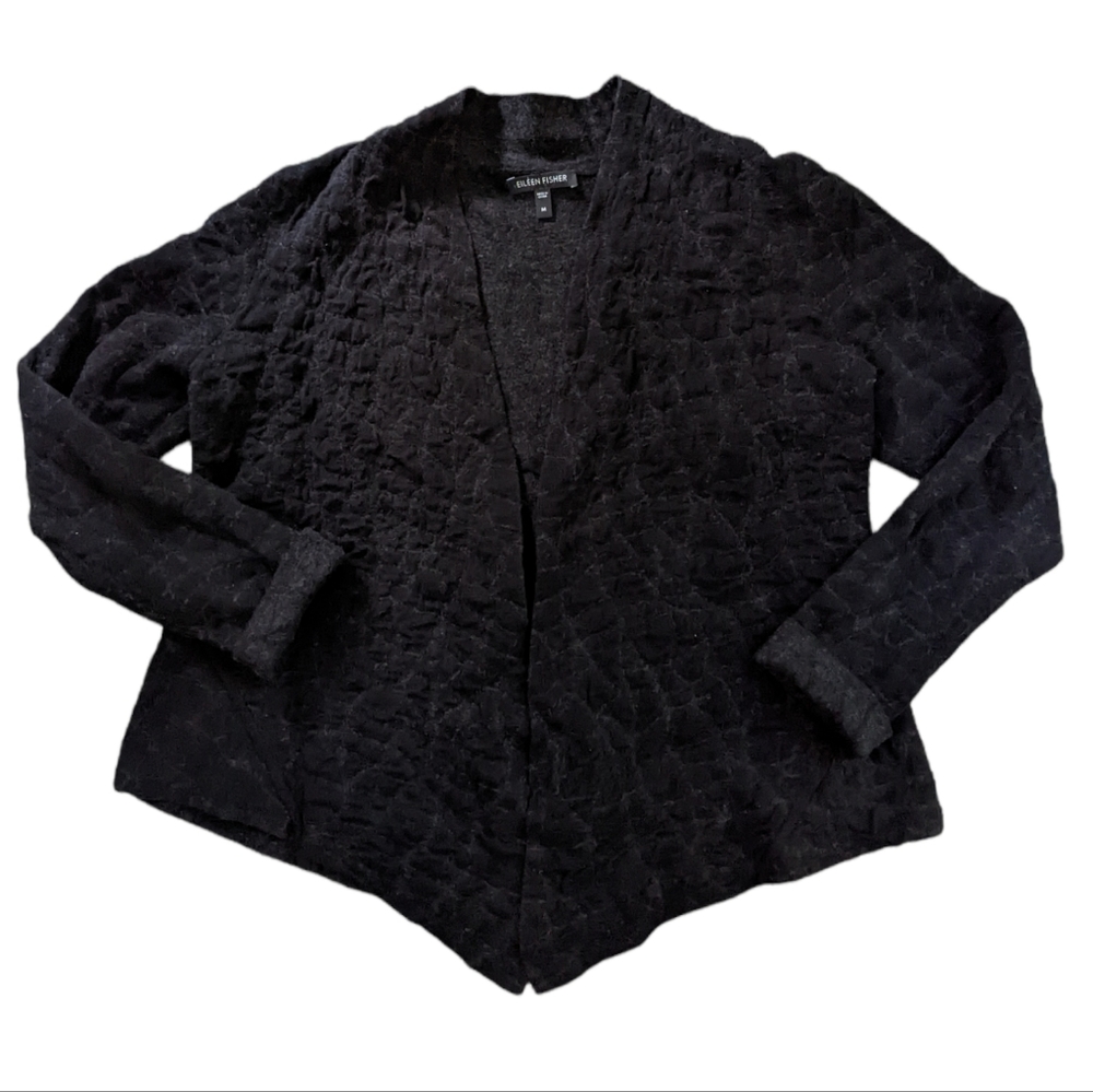 EILEEN FISHER wool cotton cardigan sweater small/ medium
